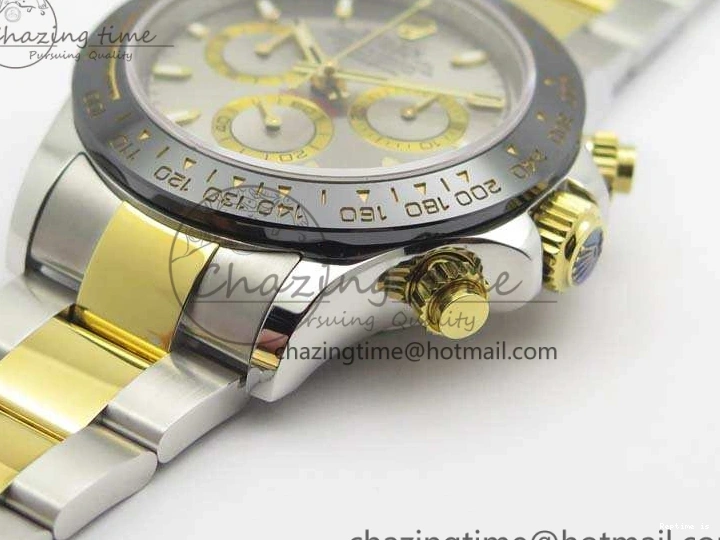 1231 WellDesigned Daytona SS YG Ceramic Bezel JH Best Edition Sliver Gray Dial On SS YG Bracelet A 3532